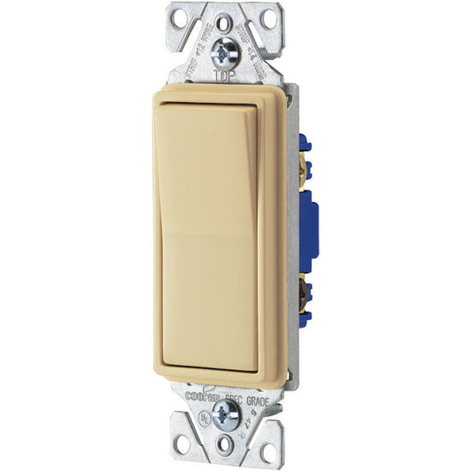 Eaton 15-amp 3-way Ivory Rocker Residential Deco Light Switch 1-Pack-Each
