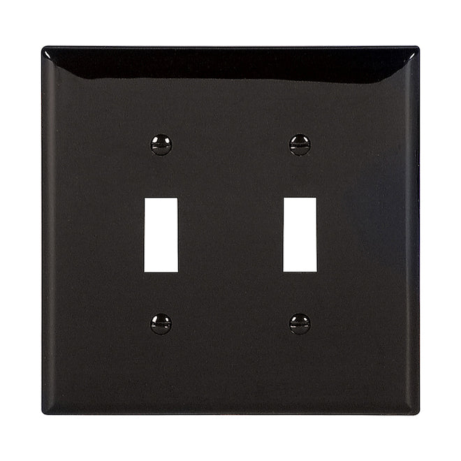 Eaton Black Wallplate for Toggle Switches-