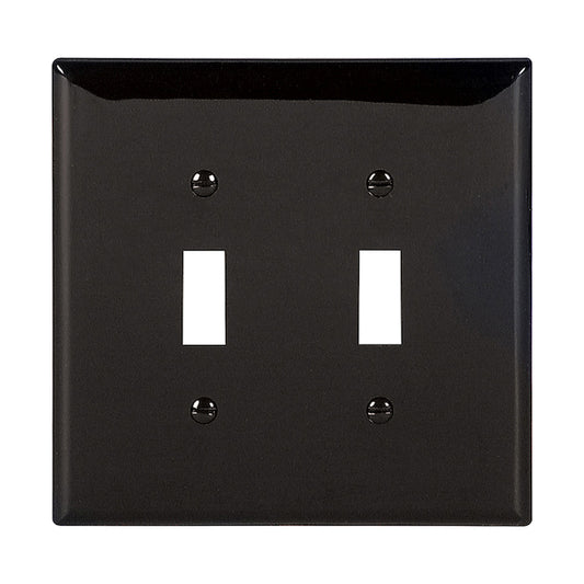 Eaton Black Wallplate for Toggle Switches-