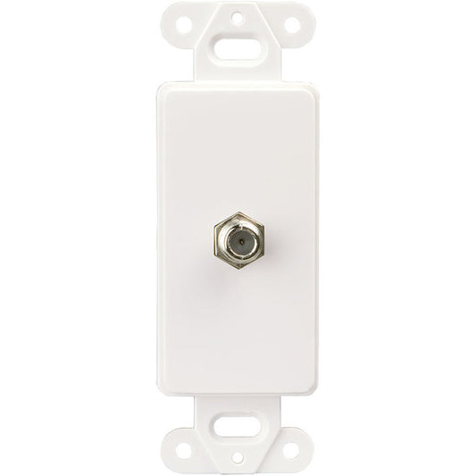 Eaton Type F Coaxial Wall Jack - White Plate-