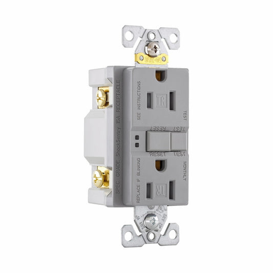 Eaton 15-A and 125-V Dual Receptacle with Self-Test-