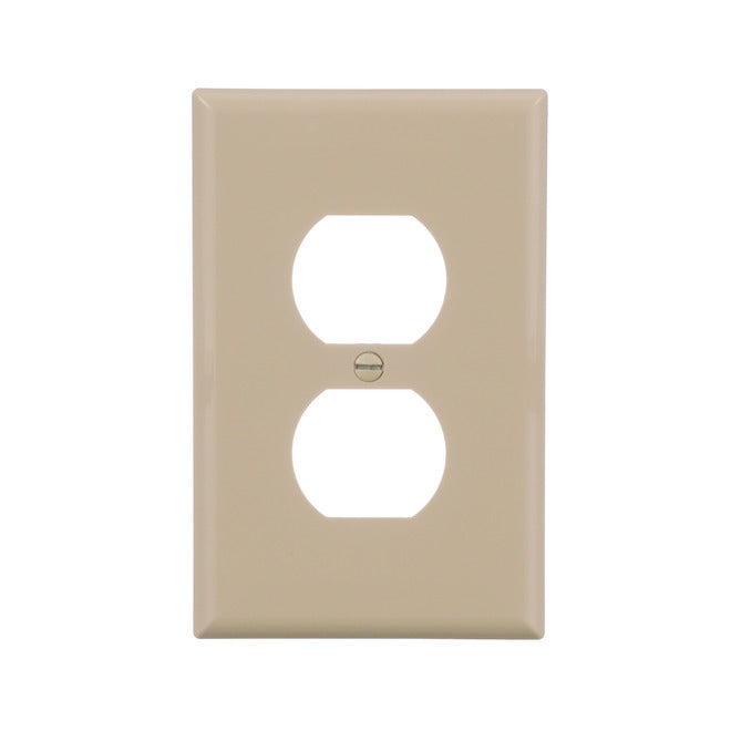 Eaton Duplex Wall Plate for Electric Outlets - Ivory Colour-