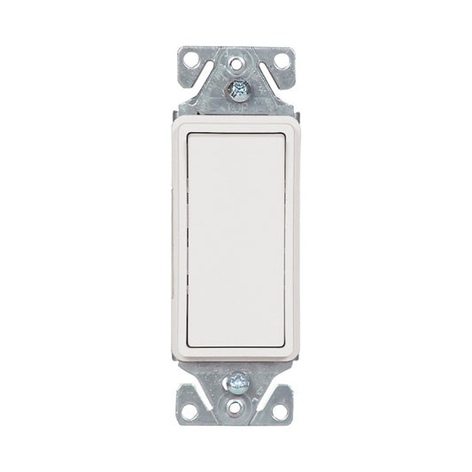 Eaton 15A  White Rocker Single Pole Residential Light Switch 10-Pack-Each