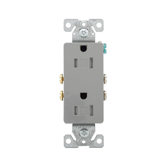 Eaton Dual Grey Receptacle - 15-Amps - 125-V-