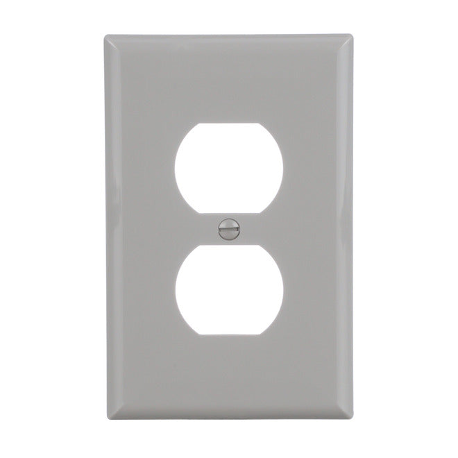 Eaton Wall Plate for Duplex Plugs - Grey-
