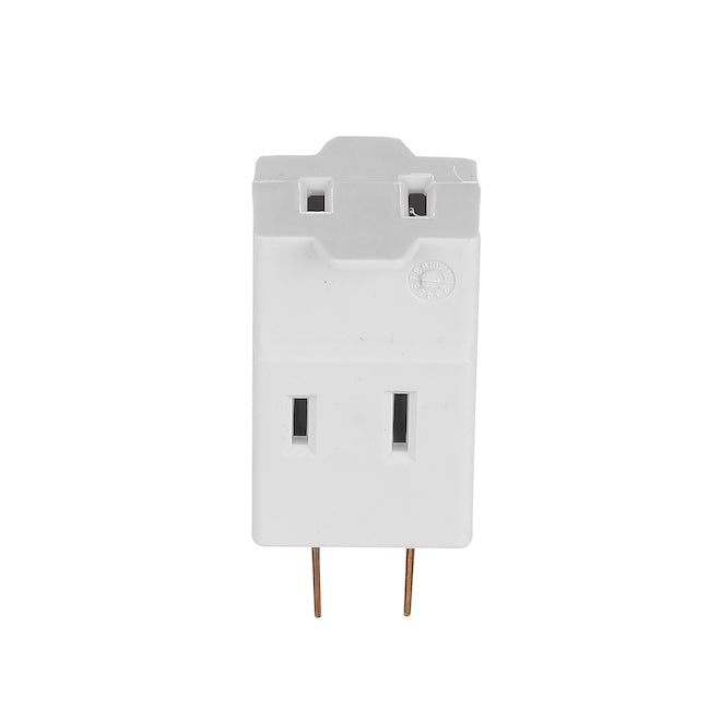 Eaton 3-Outlet Cube Adapter - White Plastic-Each