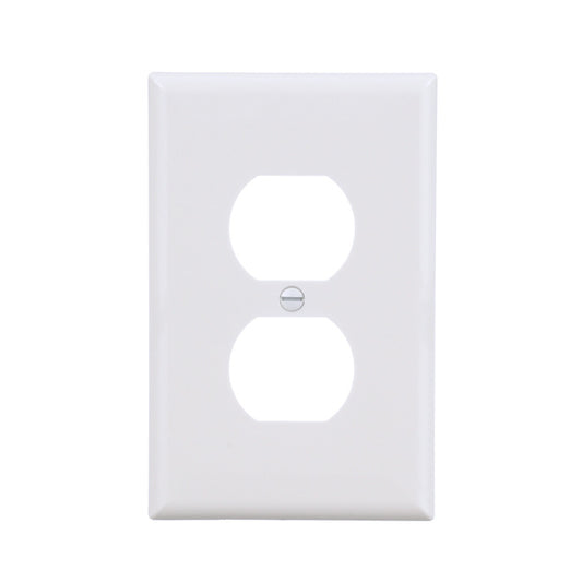 Eaton 1-Gang 10-Pack White Duplex Midsize Wall Plate-