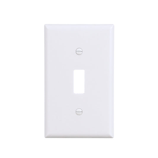 Eaton 1-Gang 10-Pack White Toggle Standard Wall Plate-