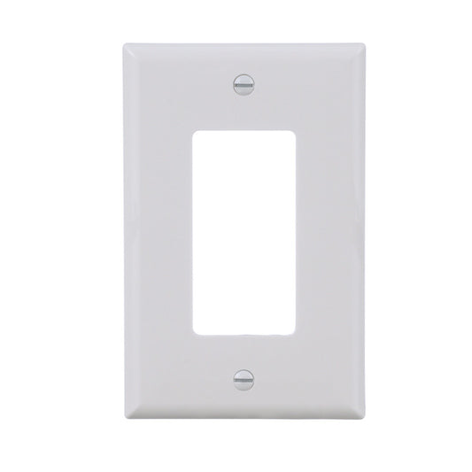 Eaton 1-Gang 1-Pack White Decorator Midsize Wall Plate-