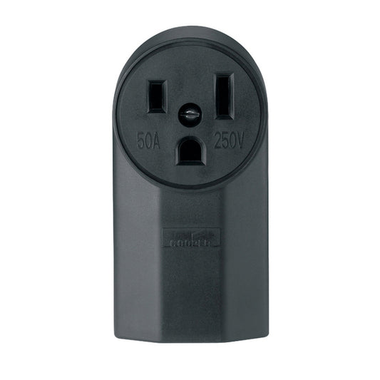 Eaton Black 50-Amp Round Outlet (1-Pack)-