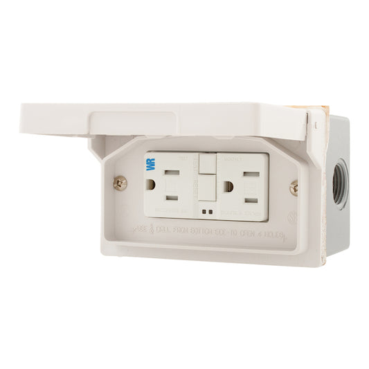 Eaton GFCI Weather Box - 15 A - 125 V - Tamper-Resistant - White-Each