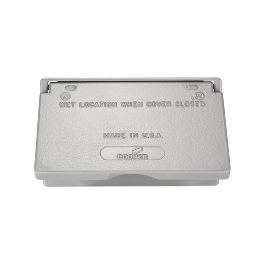 Eaton Grey 1-Outlet Weatherproof Electrical Outlet Cover-Each