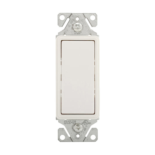 Eaton Deco Illuminated Switch - 15 A - 120/277 V - White-Each