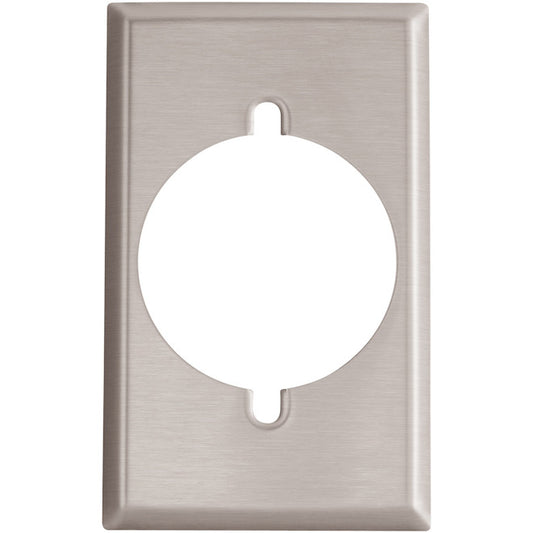Eaton 1-Gang 1-Pack Stainless Steel Round Standard Size Wall Plate-