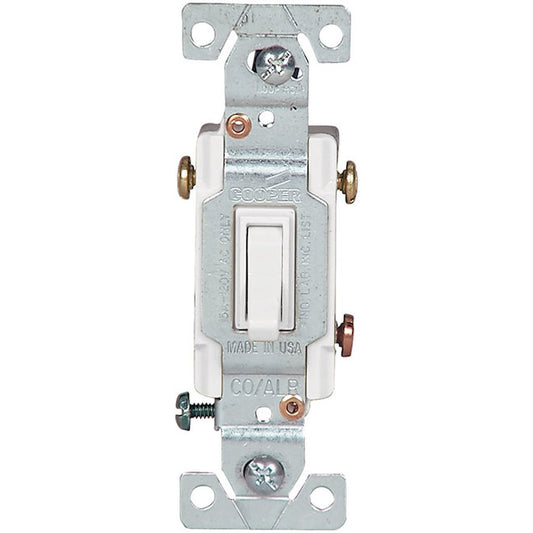 Eaton 15-Amp 3-Way White Toggle Light Switch (1-Pack)-Each