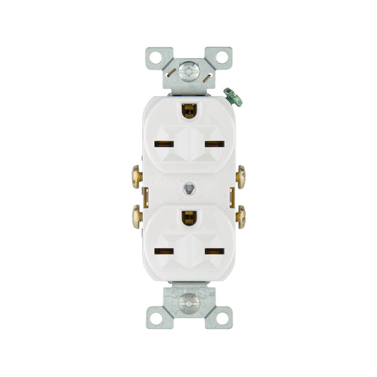 Eaton White 15-Amp Duplex Receptacle Outlet (1-Pack)-