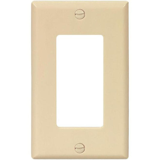 Eaton 1-Gang Single Decorator Wall Plate Ivory-