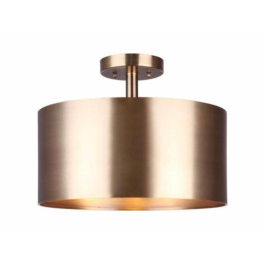 Canarm Lola Semi-Flush Mount Ceiling Light - 3 Lights - Metal - Gold-