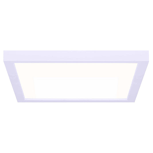 Canarm Square LED Flush Mount Ceiling Light - Metal and Acrylic - 11-in - 15 W - White-
