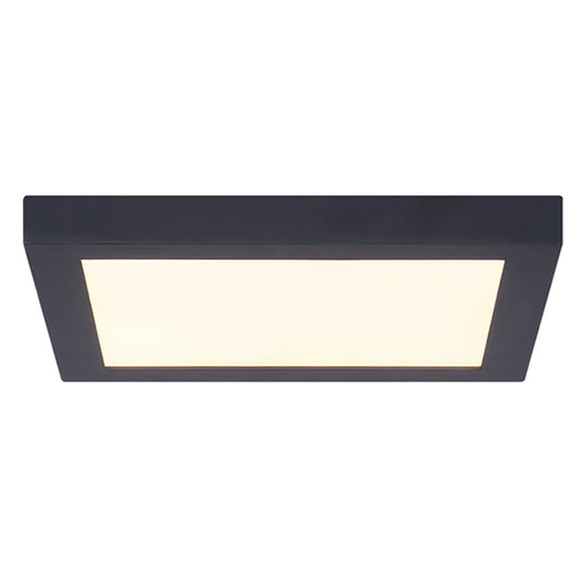 Canarm LED Flushmount Ceiling Light - Square - 15 W - 11-in - Metal/Acrylic - Matte Black-