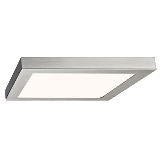 Canarm Square Flush Mount Light - LED - 11-in - Acrylic - Brushed Nickel - 15-W - Dimmable-