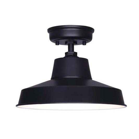Canarm Mazu  Matte Black Metal Modern Round Ceiling Light-