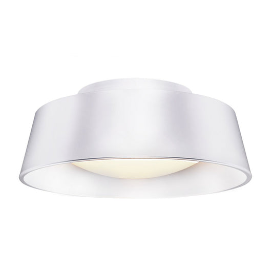 Canarm Adira Flush Mount Ceiling Light - Integrated LED - 22 W - 14-in - Metal/Acrylic - White-