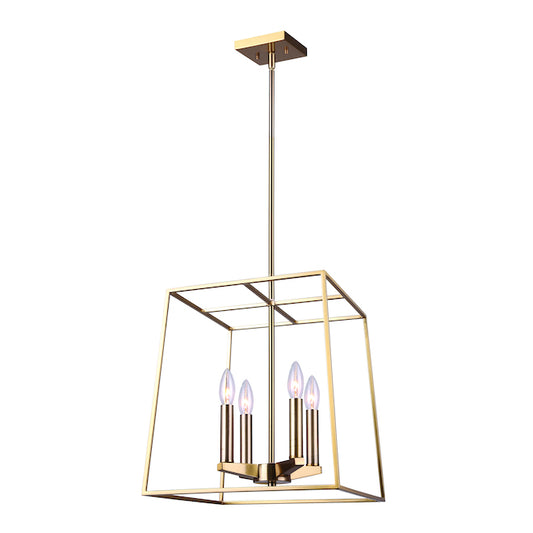 Canarm Coco 4-Light Gold Cage Chandelier-