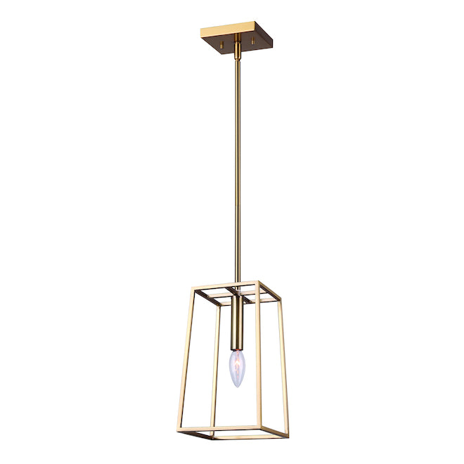 Canarm Coco 1-Light Gold Geometric Pendant Light-