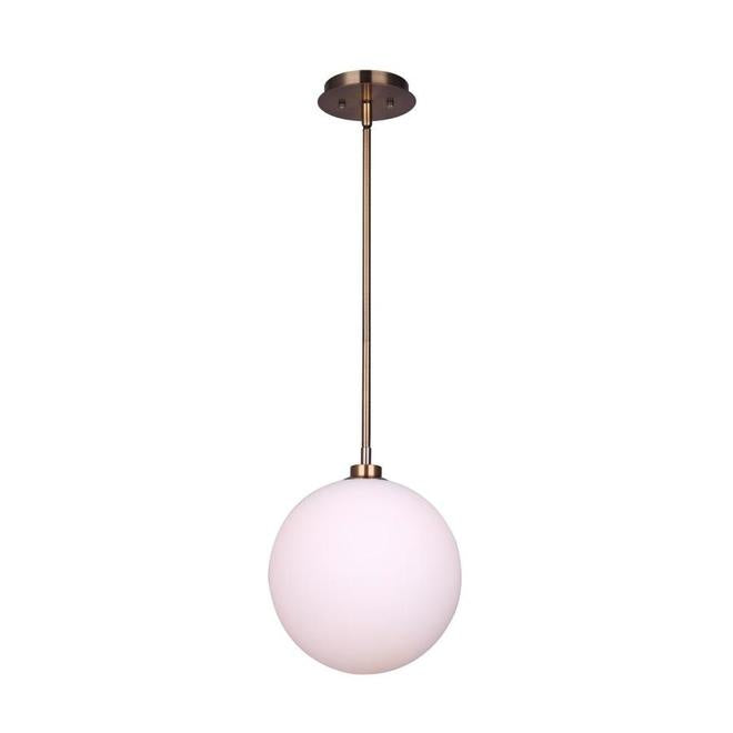 Canarm Simone Gold Modern Opal Glass Globe Pendant Light-