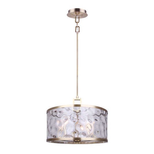 Canarm Frankie 5-Light Gold Traditional Textured Glass Pendant Light-
