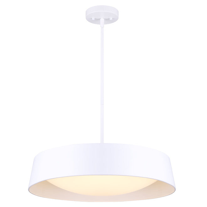 Canarm Adira 1-Light White Contemporary Integrated LED Pendant Light-