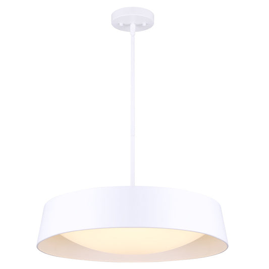 Canarm Adira 1-Light White Contemporary Integrated LED Pendant Light-