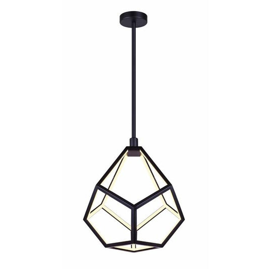 Canarm Viero Black Contemporary Abstract Integrated LED Pendant Light-