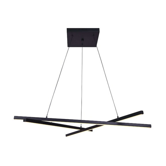 Canarm Keely Matte Black Linear Integrated LED Pendant Light-