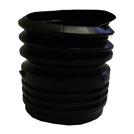 Reln Mole-Pipe Male Adapter - Twist and Seal - Moulded Plastic - Black - 4-in L x 3-in dia - Each