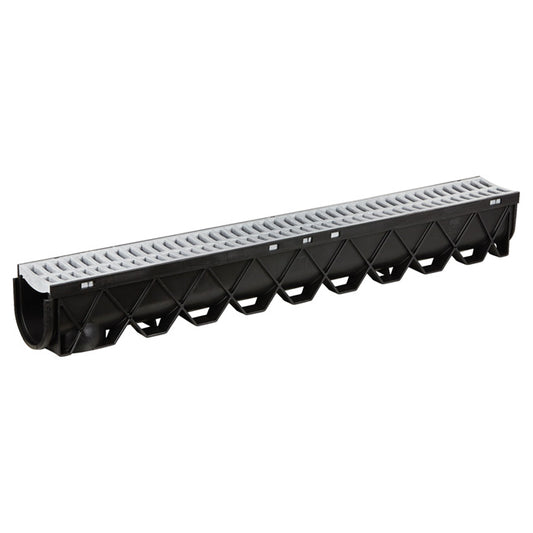 RELN Drainage Accessories - Storm Drain - 40-in Channel - Portland Grey - Moulded Plastic - Each