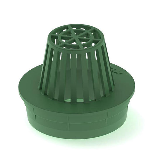 Reln Molded Plastic Atrium Grate - Green - 4 7/16-in H x 4 3/16-in W x 4 3/16-in - Fits on 3-in dia and 4-in dia Pipe - Each