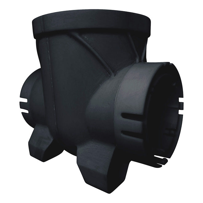 Reln Double Outlet Catch Basin - Moulded Plastic - Black - Fits 3-in and 4-in dia Pipes - Each