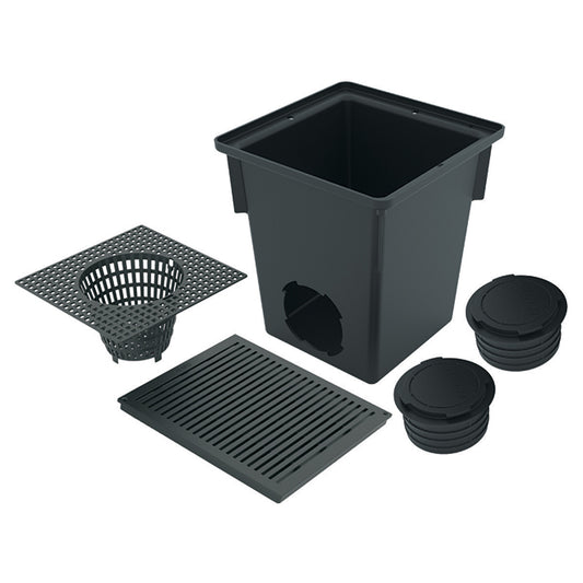 RELN Catch Basin - 10-in x 10-in - Drainage - Black - Each