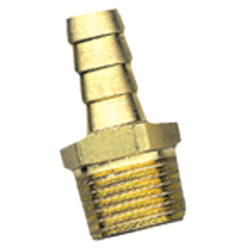 Hose Barb - Brass - 1/4" x 1/4" - Barb x MIP - Each