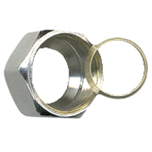 Compression Nut with Sleeve - Brass - 3/8" - Each