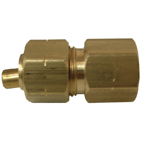 Coupling - Brass - 1/4" x 1/4" - Tube x FIP - Each