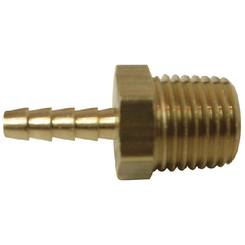 Hose Barb - Brass - 1/8" x 1/4" - Barb x MIP - Each