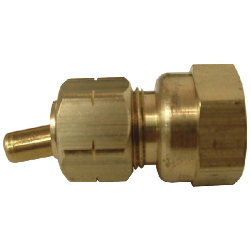 Coupling - Brass - 3/8" x 3/8" - Tube x FIP - Each