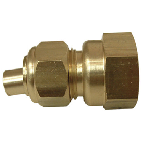 Coupling - Brass - 1/2" x 1/2" - Tube x FIP - Each