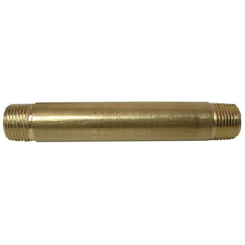 Nipple - Brass - 3/8" x 4" - MIP x MIP - Each