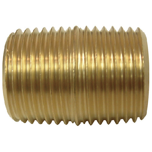 Nipple - Brass - 1/2" - MIP x MIP - Each