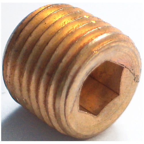 Sioux Chief Allen Head Plug - Brass - Male Threaded - 1/2-in dia - Each