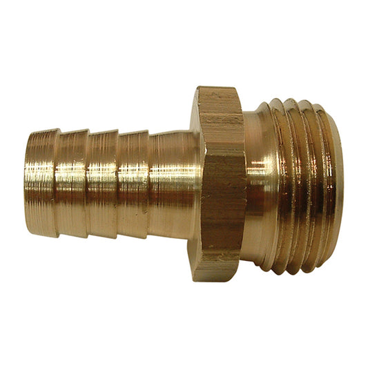 Hose Barb - Brass - 1/2" x 3/4" - Barb x MIP - Each